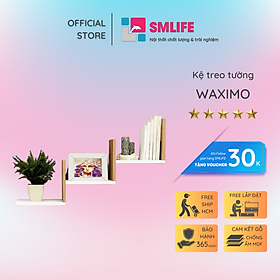 Giá đỡ sách trưng bày phòng khách treo tường SMLIFE Waximo