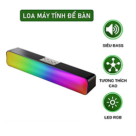 Hình ảnh Loa bluetooth không dây N8 Soundbar LED RGB âm thanh vòm 3D sống động sắc nét phiên bản đặc biệt cho điện thoại laptop máy tính để bàn