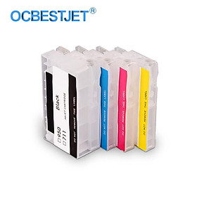 Hộp mực đổ đầy không có chip cho HP 711 712 711XL 712XL DesignJet T120 T520 T650 T630 T230 T210 Máy in Không có hộp mực Chip: Đỏ