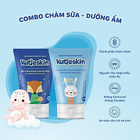 Combo kem chàm sữa và kem dưỡng ẩm kutieskin 30gr