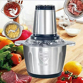 Mua Xay Thịt Inox 304 Dung Tích 2L Công Suất Mạnh Mẽ Tiện Lợi 4 Lưỡi Dao Bằng Thép