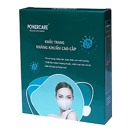 Khẩu trang vải Kháng Khuẩn Powercare Hộp 3 Chiếc - Tiêu chuẩn xuất Nhật