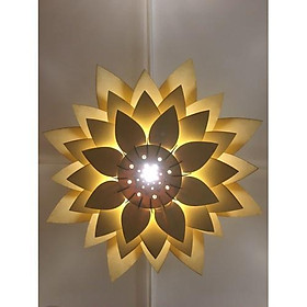 Đèn gỗ hoa sen DIY Đèn gỗ thả trần gia công trang trí nhà và decor quán cafe bền đẹp, độc, lạ hiện đại TRENDDECOR