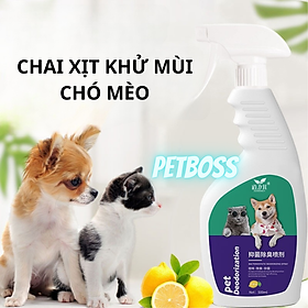 XỊT KHỬ MÙI CHÓ MÈO THÚ CƯNG 500ML ,CHAI XỊT ENZYME SINH HỌC KHỬ MÙI AN TOÀN CHO THÚ CƯNG