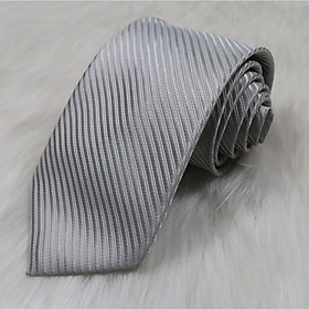 Cà vạt nam đen KING công sở bản nhỏ 6cm vải slik lụa style hàn quốc cao cấp C013