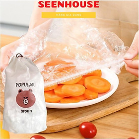 Mua Set 100 màng bọc thực phẩm túi gấu co giãn tái sử dụng