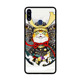 Ốp Lưng Dành Cho Samsung Galaxy A20s mẫu Mèo Samurai - Hàng Chính Hãng