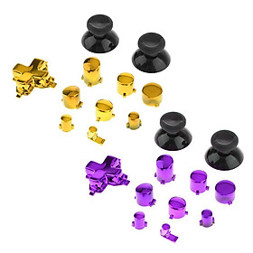 2Set Chrome Thumbsticks  ABXY Mod Buttons Replacement Parts For Microsoft  One S Controllers