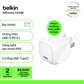 Mua Củ sạc nhanh Belkin Cubic 20W USB-C Wall Charger - Hàng chính hãng