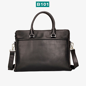 Cặp da công sở da bò Mill cao cấp B101 Bụi Leather - Bảo hành 12 tháng