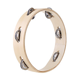 Chuông Lục Lạc Cầm Tay Vòng Gỗ TAMBOURINE (8 Inch)