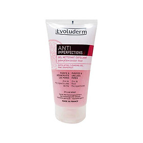 Gel rửa mặt tẩy da chết tinh chất kẽm và gạo Evoluderm 150ml - 17322
