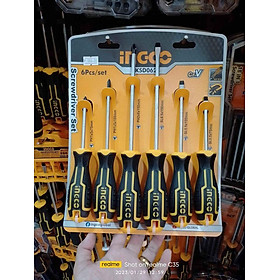 BỘ TUỐC NƠ VÍT 6 CÂY INGCO HKSD0628 - HÀNG CHÍNH HÃNG