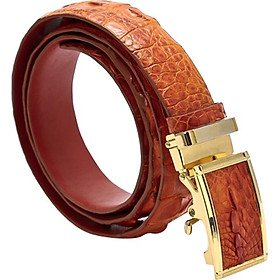 Thắt Lưng Nam Da Cá Sấu Gai Đuôi Huy Hoàng HT4212 (120 x 3.5 cm) - Vàng