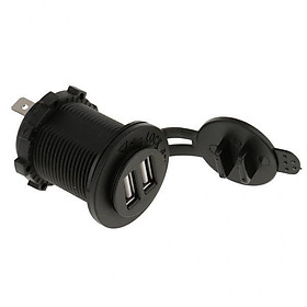 3x12V 4.2A Dual USB Charger Socket for Motorcycle Boat Car
