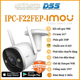 Camera IP Wifi 2MP Fullcolor có đàm thoại IMOU BULLET 2 IPC-F22FEP hàng chính hãng