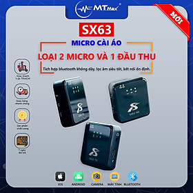 Mua Micro Cài Áo Đa Năng SX63 - Âm Thanh Chất Lượng Cao  Chống Ồn Siêu Tốt  Thu Âm Đến 30M  Sạc Pin Trực Tiếp Nhẹ Nhàng Mang Đi Mọi Nơi hàng chính hãng