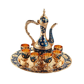 Luxury Tea Pot Set 6 Cups  Set for Wedding Bedroom Decor