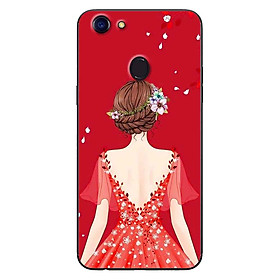 Ốp Lưng in cho Oppo F5 - F5 Youth Mẫu Cô Gái Váy Đỏ - Hàng Chính Hãng