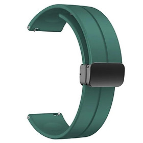 Dây silicon khoá nam châm màu đen dành cho đồng hồ Haylou RT3 LS16