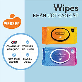 Khăn giấy ướt cao cấp Wesser 80 tờ/72 tờ
