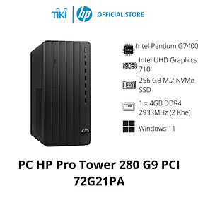 Mua PC HP Pro Tower 280 G9 PCI 72G21PA (Intel Pentium G7400/4GB/256GB SSD/Windows 11 Home/WiFi 802.11ac) - Hàng Chính Hãng