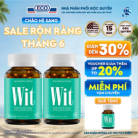 Combo 2 Hộp 60v - Viên Uống Bổ Mắt WIT Ecogreen Giảm Mỏi Mắt, Tăng Cường Thị Lực Mắt Cho Bé & Người Lớn