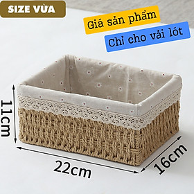 Mua Vải Dùng Để Lót Rổ Cói ANKAN  Giỏ Đựng Đồ  Đựng Trái Cây  Chụp Ảnh Decor (Giá chỉ phần vải)