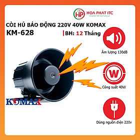 Còi hú Komax KM-628 dùng điện 220V - Hàng chính hãng
