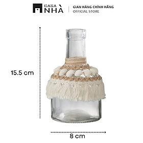 Mua Bình Hoa Thủy Tinh Trang Trí Đính Vỏ Sò Và Tua Rua - Phong Cách Boho | Casanhà Home Furniture