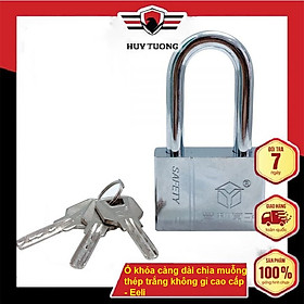 Mua Ổ khóa càng dài  chìa muỗng thép trắng không gỉ cao cấp - Eeli
