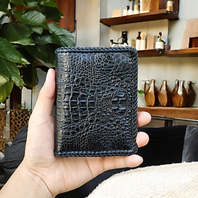 Bóp Nam Da Cá Sấu Nguyên Con 2 Mặt. THIẾT KẾ VÍ DÁNG ĐỨNG SANG TRỌNG