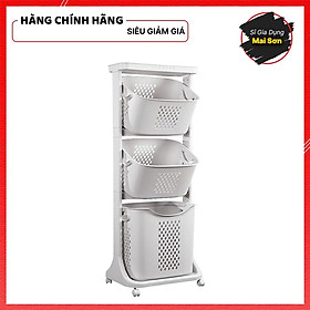 Kệ Đựng Đồ Đa Năng 3 Tầng Chất Liệu Nhựa Cao Cấp Hiện Đại Siêu Bền Có Bánh Xe Đa Chiều Tiện Lợi