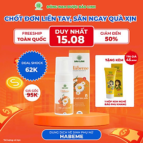 Dung Dịch Vệ Sinh Phụ Nữ Bảo Linh Habeme 100ml - 100% từ Thiên Nhiên, Dạng Tạo Bọt, Dưỡng Ẩm, Giúp Khử Mùi, Nấm Ngứa