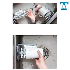 Dụng cụ rửa ly thông minh - Cọ rửa ly dán tường - rửa ly cả trong và ngoài