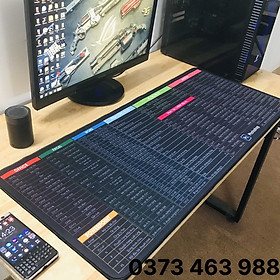 Mua Bàn Di Chuột Hình Công thức  Cỡ Lớn 30-80cm Pad Chuột Lót Chuột Phím Tắt Văn Phòng Cao Cấp - Bàn Di Công Thức  - Màu Đen