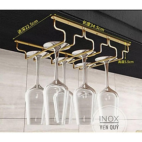 INOX 304 GIÁ TREO LY SÂU 22.5 CM 3/4/5/6/7/8 HÀNG MẠ VÀNG SÁNG BÓNG