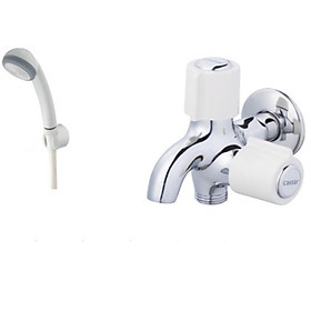 Mua Vòi sen tắm lạnh gắn tường Caesar S038CP tay dây sen nhựa (bao gồm củ sen và tay dây)
