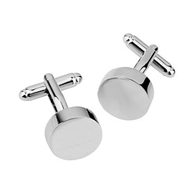 Mens Shirt Cufflinks Suit Round Cuff Links Party Wedding Jewelry Gift Silver