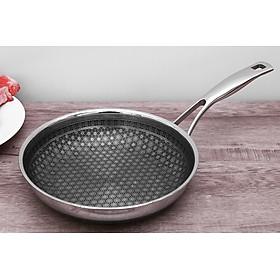 Chảo inox chống dính đáy từ 22cm Kims Cook N122M - Hàng chính hãng