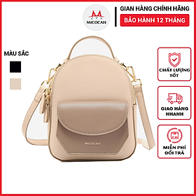 Balo Nữ Mini Thời Trang MICOCAH Đi Học Đi Chơi Phối Màu Vintage Da Cao Cấp Cực Đẹp MC43 - Micocah Mall