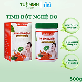 1kg Tinh bột nghệ đỏ nguyên chất Tuệ Minh cam kết chuẩn chính hãng 2 hộp 0.5kg