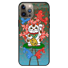 Ốp lưng dành cho Iphone 12 Promax mẫu Mèo Và Cá Chép