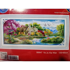 Mua Tranh thêu chữ thập Phong Cảnh 88847 (135x60) chưa thêu