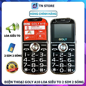 Mua Điện Thoại Người Già GOLY A10 - 2 Sim 2 Sóng - Phím To  Loa Khủng  Cỡ Chữ Lớn  Đèn Pin Siêu Sáng - Bảo Hành 12 Tháng