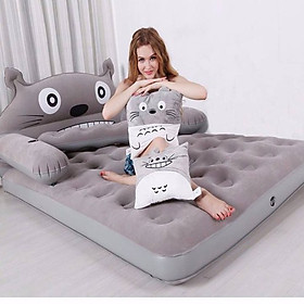 Mua Đồ dùng phòng ngủ Giường hơi m6 kèm gối hình thú êm ái không mùi thu gọn dễ dàng có tặng kèm bơm điện đa năng