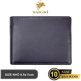 Ví Nam Nhỏ Gọn Cao Cấp Napa FULL GRAIN, Da Bò Siêu Bền Bỉ, Thiết Kế Đơn Giản, Dáng Ngang - Gập 2, Đựng Tiền và Thẻ ATM Tiện Dụng – Hàng Chính Hãng SAIGIO