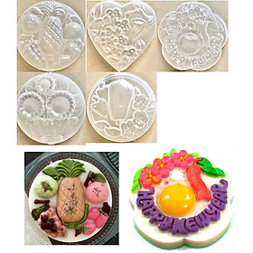 Mua Combo 5 Khuôn Rau Câu Hoa Mai  Trái Cây  Hoa Cúc  Happy New Year Đầy Ý Nghĩa