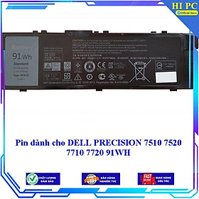 Pin dành cho DELL PRECISION 7510 7520 7710 7720 91WH - Hàng Nhập Khẩu 