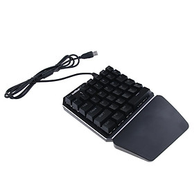 Gaming Keyboard 35 Keys 7 Colors LED Backlit   Single Hand Game Keypad